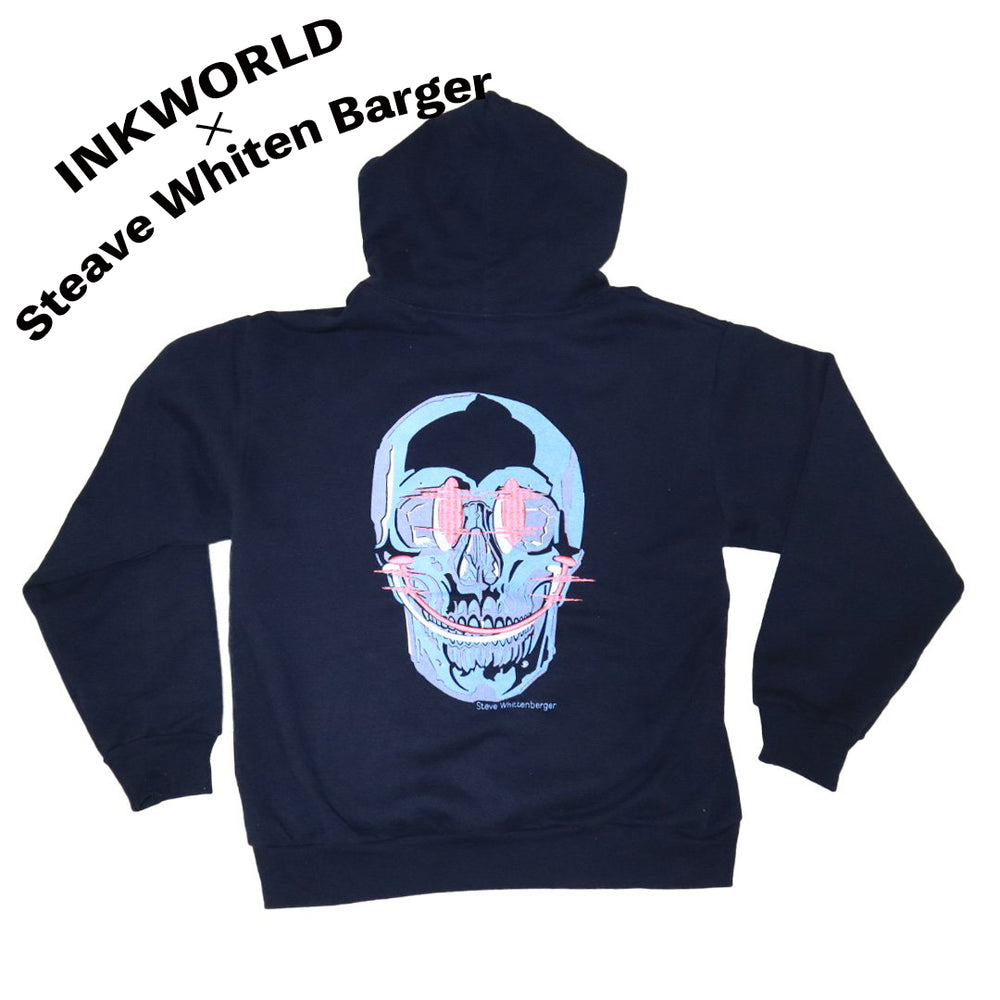 『Skull Smily Hoodie』<br>Inkworld×Steave Whitenbager<br>Black/Gray
