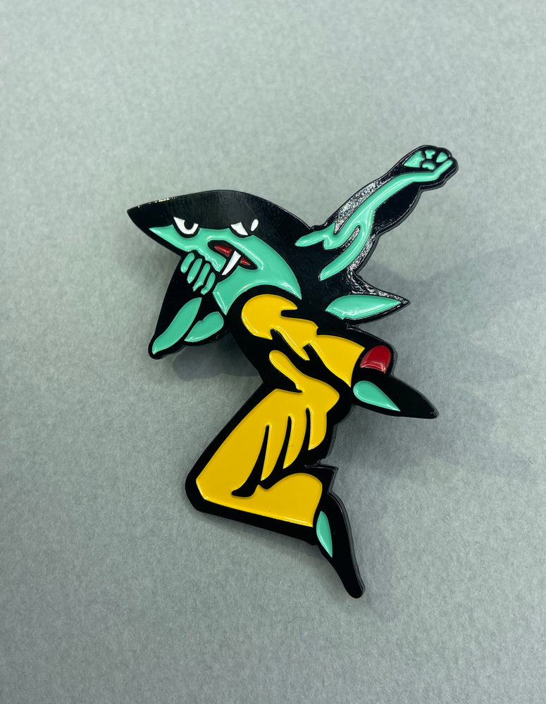 
                  
                    “Angry shark” Pin badge
                  
                