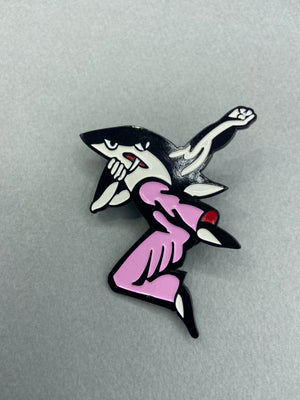 
                  
                    “Angry shark” Pin badge
                  
                